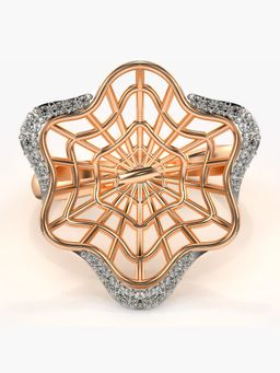 Valanova - Sterling Silver Plated with Rose Gold and Certified Lab Grown Diamond 0.22Cts