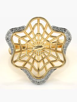 Valanova - Sterling Silver Plated with Yellow Gold and Certified Lab Grown Diamond 0.22Cts