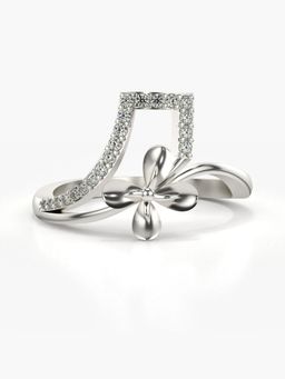 Valanova - Sterling Silver Plated with White Gold and Certified Lab Grown Diamond 0.12Cts