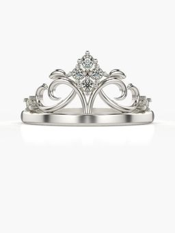 Valanova - Sterling Silver Plated with White Gold and Certified Lab Grown Diamond 0.11Cts