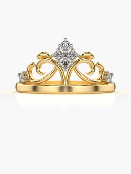 Valanova - Sterling Silver Plated with Yellow Gold and Certified Lab Grown Diamond 0.11Cts