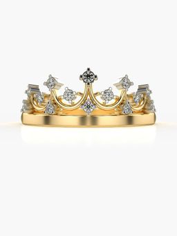 Valanova - Sterling Silver Plated with Yellow Gold and Certified Lab Grown Diamond 0.18Cts