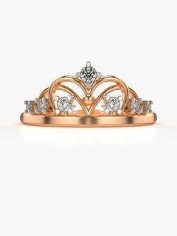 Valanova - Sterling Silver Plated with Rose Gold and Certified Lab Grown Diamond 0.19Cts