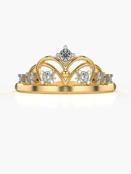 Valanova - Sterling Silver Plated with Yellow Gold and Certified Lab Grown Diamond 0.19Cts