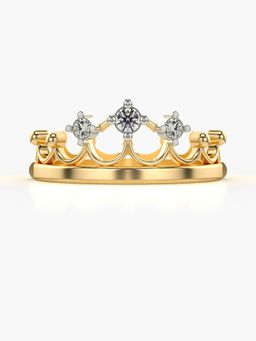 Valanova - Sterling Silver Plated with Yellow Gold and Certified Lab Grown Diamond 0.14Cts