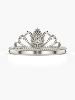 Valanova - Sterling Silver Plated with White Gold and Certified Lab Grown Diamond 0.03Cts