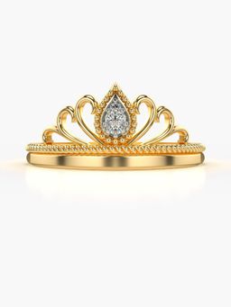 Valanova - Sterling Silver Plated with Yellow Gold and Certified Lab Grown Diamond 0.03Cts