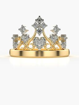 Valanova - Sterling Silver Plated with Yellow Gold and Certified Lab Grown Diamond 0.24Cts
