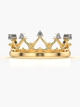 Valanova - Sterling Silver Plated with Yellow Gold and Certified Lab Grown Diamond 0.06Cts