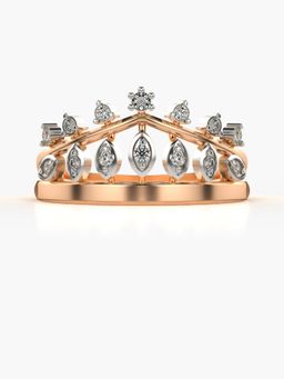 Valanova - Sterling Silver Plated with Rose Gold and Certified Lab Grown Diamond 0.16Cts