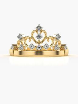 Valanova - Sterling Silver Plated with Yellow Gold and Certified Lab Grown Diamond 0.12Cts