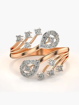 Valanova - Sterling Silver Plated with Rose Gold and Certified Lab Grown Diamond 0.38Cts