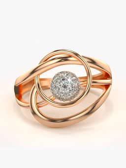 Valanova - Sterling Silver Plated with Rose Gold and Certified Lab Grown Diamond 0.16Cts