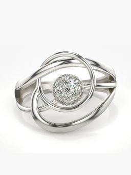 Valanova - Sterling Silver Plated with White Gold and Certified Lab Grown Diamond 0.16Cts