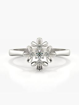 Valanova - Sterling Silver Plated with White Gold and Certified Lab Grown Diamond 0.12Cts