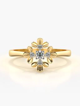 Valanova - Sterling Silver Plated with Yellow Gold and Certified Lab Grown Diamond 0.12Cts