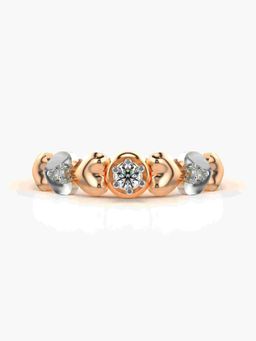 Valanova - Sterling Silver Plated with Rose Gold and Certified Lab Grown Diamond 0.12Cts