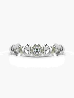 Valanova - Sterling Silver Plated with White Gold and Certified Lab Grown Diamond 0.12Cts