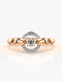 Valanova - Sterling Silver Plated with Rose Gold and Certified Lab Grown Diamond 0.20Cts