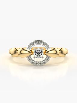 Valanova - Sterling Silver Plated with Yellow Gold and Certified Lab Grown Diamond 0.20Cts