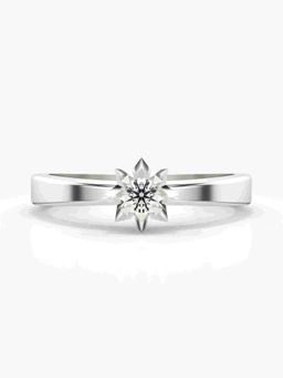 Valanova - Sterling Silver Plated with White Gold and Certified Lab Grown Diamond 0.11Cts
