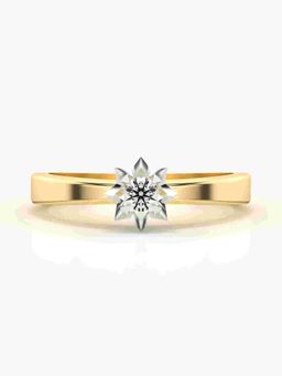 Valanova - Sterling Silver Plated with Yellow Gold and Certified Lab Grown Diamond 0.11Cts