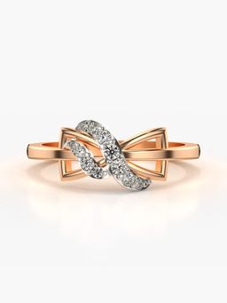 Valanova - Sterling Silver Plated with Rose Gold and Certified Lab Grown Diamond 0.14Cts