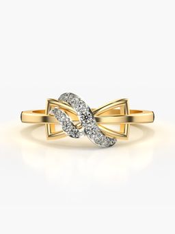Valanova - Sterling Silver Plated with Yellow Gold and Certified Lab Grown Diamond 0.14Cts