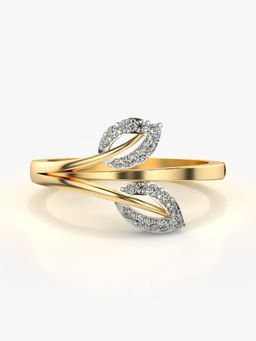 Valanova - Sterling Silver Plated with Yellow Gold and Certified Lab Grown Diamond 0.14Cts