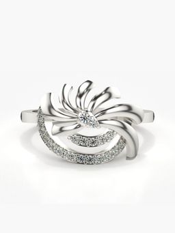 Valanova - Sterling Silver Plated with White Gold and Certified Lab Grown Diamond 0.16Cts