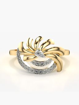 Valanova - Sterling Silver Plated with Yellow Gold and Certified Lab Grown Diamond 0.16Cts