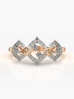 Valanova - Sterling Silver Plated with Rose Gold and Certified Lab Grown Diamond 0.28Cts