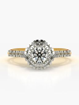 Valanova - Sterling Silver Plated with Yellow Gold and Certified Lab Grown Diamond 0.87Cts