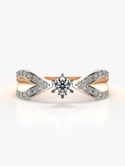 Valanova - Sterling Silver Plated with Rose Gold and Certified Lab Grown Diamond 0.43Cts