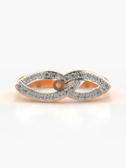 Valanova - Sterling Silver Plated with Rose Gold and Certified Lab Grown Diamond 0.23Cts