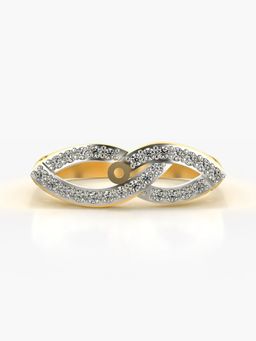 Valanova - Sterling Silver Plated with Yellow Gold and Certified Lab Grown Diamond 0.23Cts
