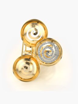 Valanova - Sterling Silver Plated with Yellow Gold and Certified Lab Grown Diamond 0.37Cts