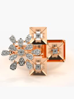 Valanova - Sterling Silver Plated with Rose Gold and Certified Lab Grown Diamond 0.29Cts