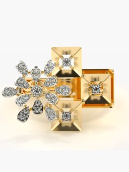 Valanova - Sterling Silver Plated with Yellow Gold and Certified Lab Grown Diamond 0.29Cts