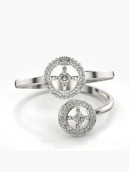 Valanova - Sterling Silver Plated with White Gold and Certified Lab Grown Diamond 0.32Cts