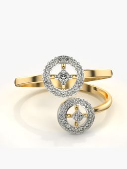 Valanova - Sterling Silver Plated with Yellow Gold and Certified Lab Grown Diamond 0.32Cts