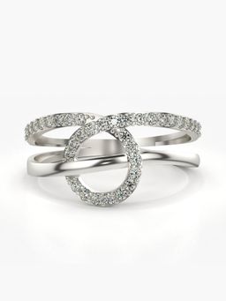 Valanova - Sterling Silver Plated with White Gold and Certified Lab Grown Diamond 0.33Cts