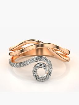 Valanova - Sterling Silver Plated with Rose Gold and Certified Lab Grown Diamond 0.22Cts