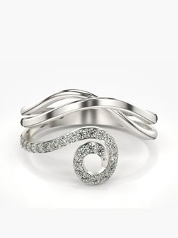 Valanova - Sterling Silver Plated with White Gold and Certified Lab Grown Diamond 0.22Cts