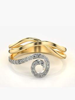 Valanova - Sterling Silver Plated with Yellow Gold and Certified Lab Grown Diamond 0.22Cts