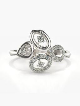 Valanova - Sterling Silver Plated with White Gold and Certified Lab Grown Diamond 0.25Cts