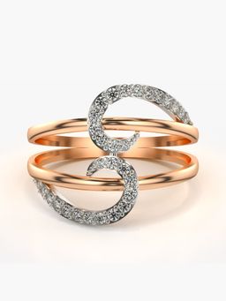 Valanova - Sterling Silver Plated with Rose Gold and Certified Lab Grown Diamond 0.30Cts
