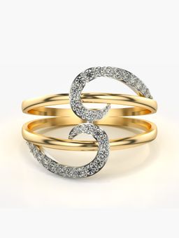Valanova - Sterling Silver Plated with Yellow Gold and Certified Lab Grown Diamond 0.30Cts