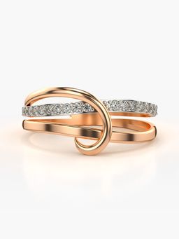 Valanova - Sterling Silver Plated with Rose Gold and Certified Lab Grown Diamond 0.19Cts
