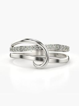 Valanova - Sterling Silver Plated with White Gold and Certified Lab Grown Diamond 0.19Cts